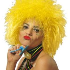 Clownspruik Struppi Blauw