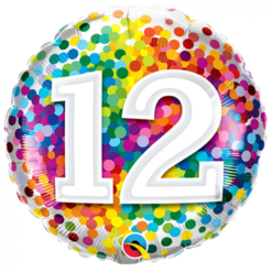 Folieballon Confetti Rainbow 12 46cm