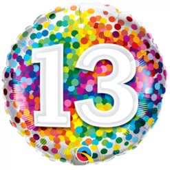 Folieballon Confetti Rainbow 13 46cm