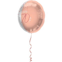 Folieballon Elegant Lush Blush 70 Jaar 45cm