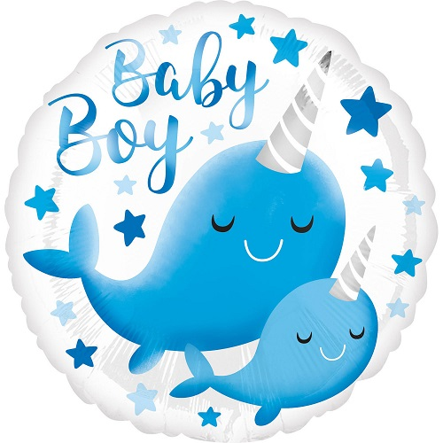 Folieballon Narwhal Baby Boy