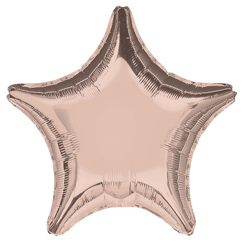 Folieballon Ster Rosé Goud 45cm