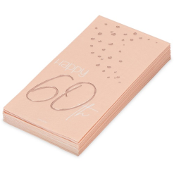Servetten Elegant Lush Blush 60 Jaar 10st