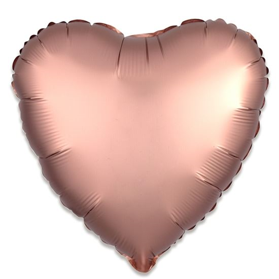 Folieballon Hart Satin Rosékoper 43cm