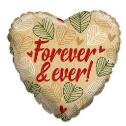 Folieballon ECO Hart Forever & Ever 46CM