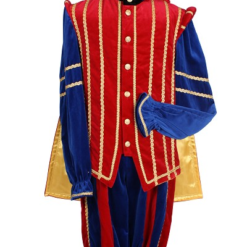 Pietpak Fluweel Marbella Rood/blauw