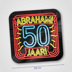 Neon Huldeschild Abraham