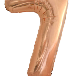 Folieballon Cijfer 7 Rosé Goud 86cm