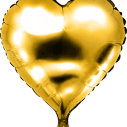 Folieballon Hart Goud 45cm