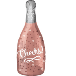 Folieballon Cheers Rosé Bottle 66cm