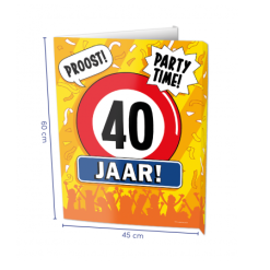 Window Sign 40 Jaar