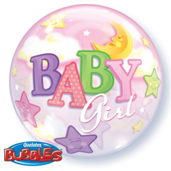 Bubbles Ballon Baby Girl 56cm