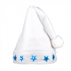 Kerstmuts Wit Met Sterren