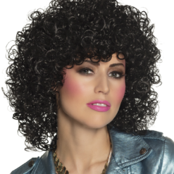 Pruik Club Krullie Zwart