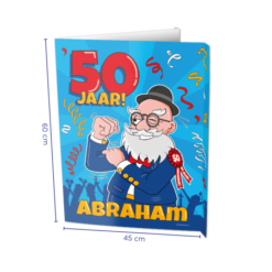 Window Sign Abraham 50 Jaar