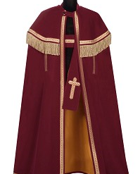Sinterklaas Kostuum Luxe Bordeauxrood SPECIALE AANBIEDING