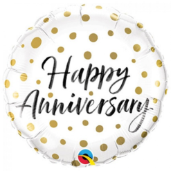 Folieballon Happy Anniversary Dots