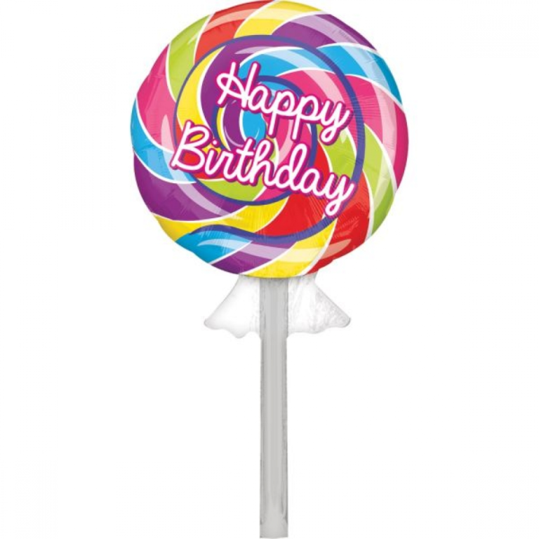 Folieballon Happy Birthday Lolly 106cm