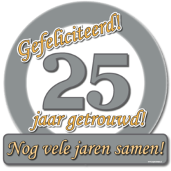 Huldeschild 25 Jaar Getrouwd