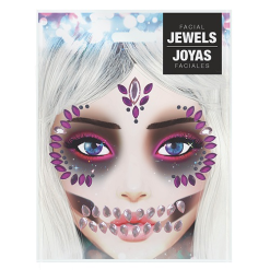 Face And Body Jewels Lilac Skull