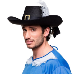 Musketiershoed Zwart